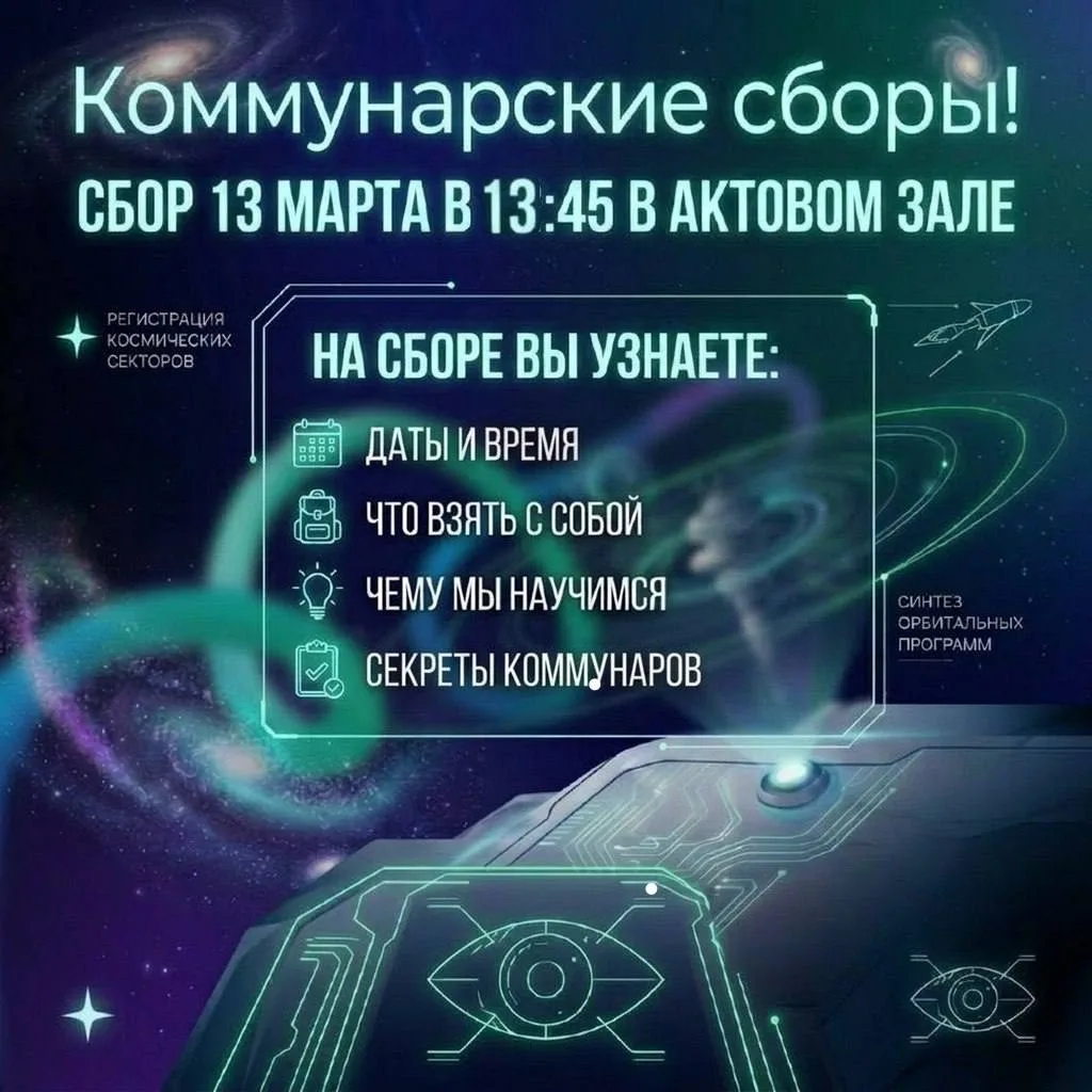 📢 Уважаемые участники Коммунарских сборов!  Обращаем ваше внимание, что завтра, 13 марта, состоится 