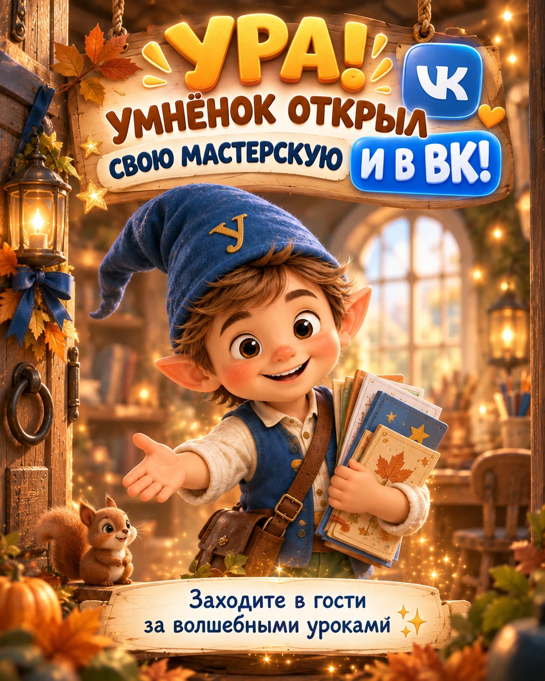 Урааа! 🎉 Умнёнок теперь и во ВКонтакте! 💙