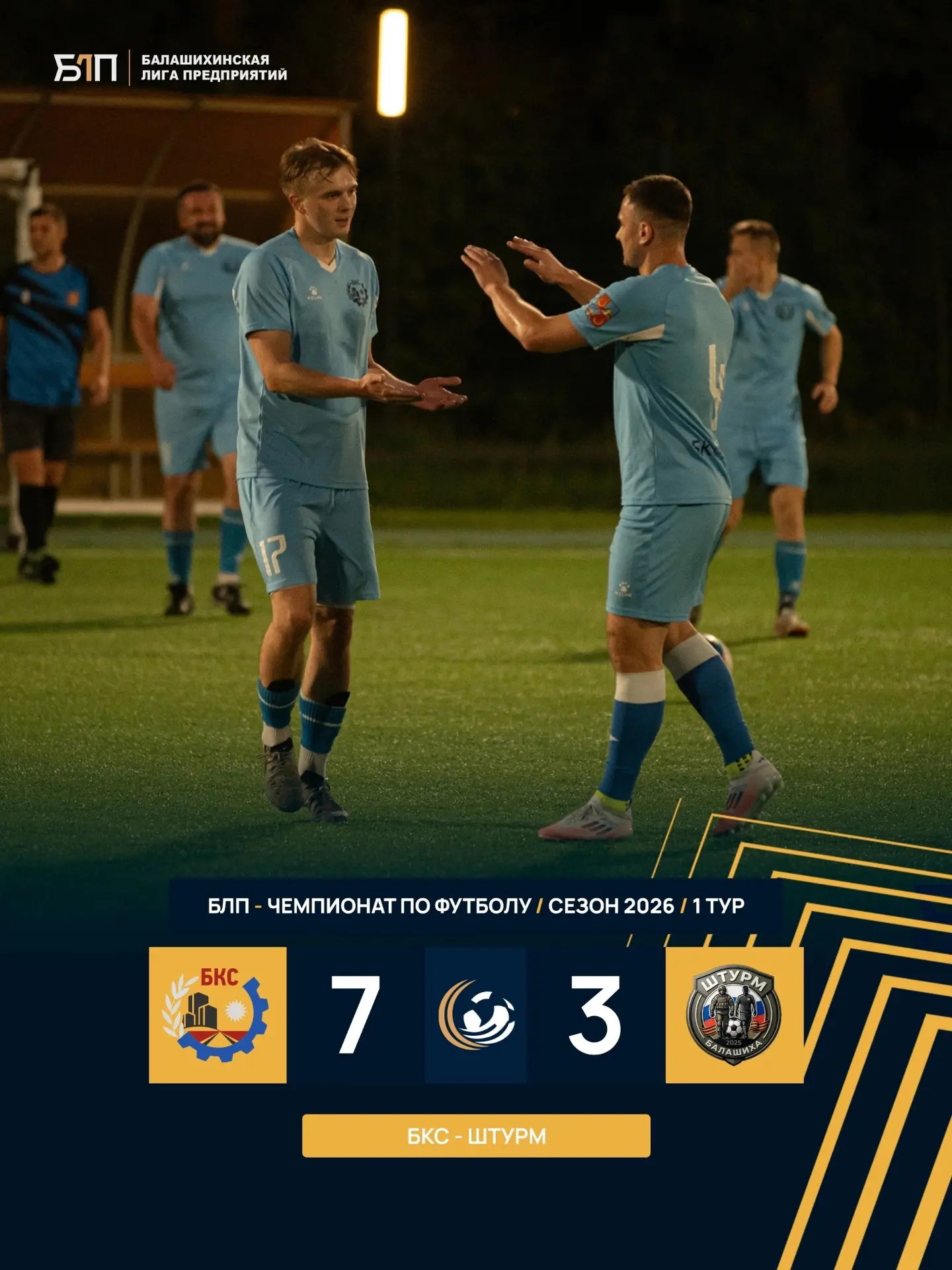 ⚽️  ФК «БКС» открывает сезон с яркой победы!
Первый тур Чемпионата Городского округа Балашиха среди 