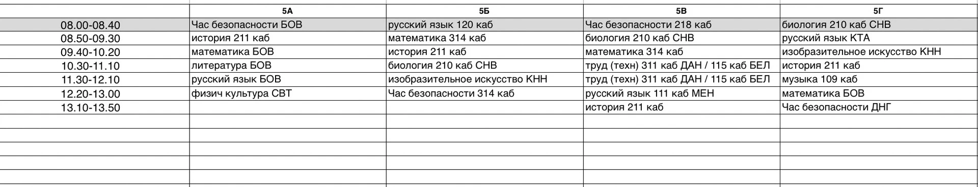 📅 Расписание на 30 сентября