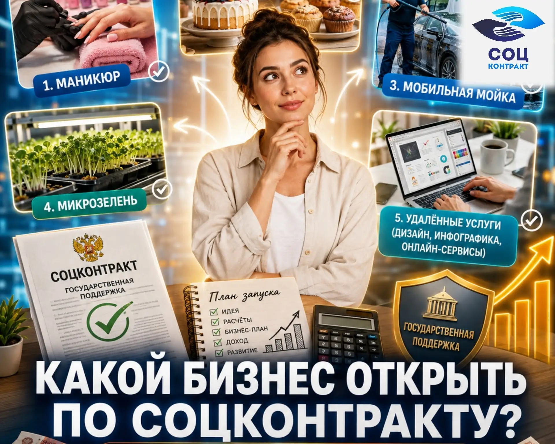 💡 А какой бизнес вообще можно открыть по социальному контракту?