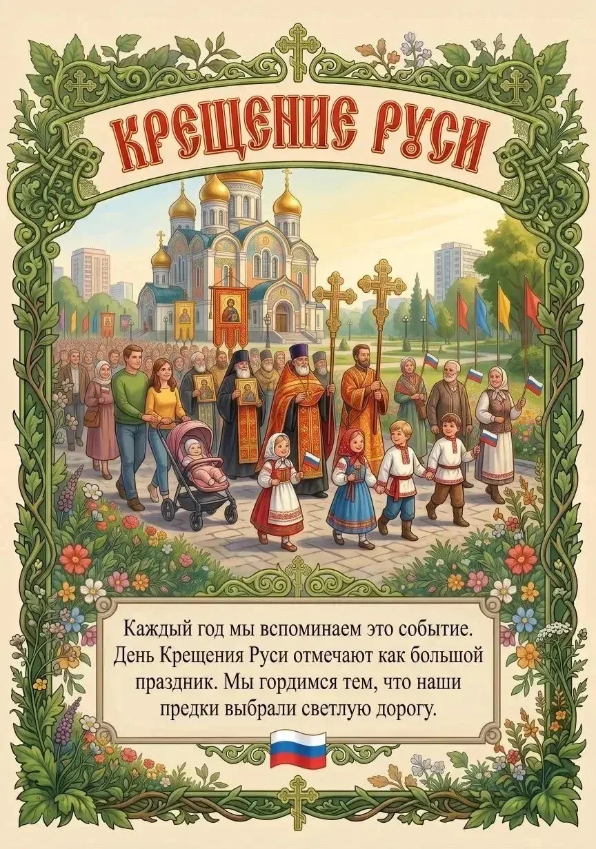 Сегодня особенный день — День Крещения Руси! 🕊️

Дорогие друзья, ученики и родители!

Сегодня, 28 и