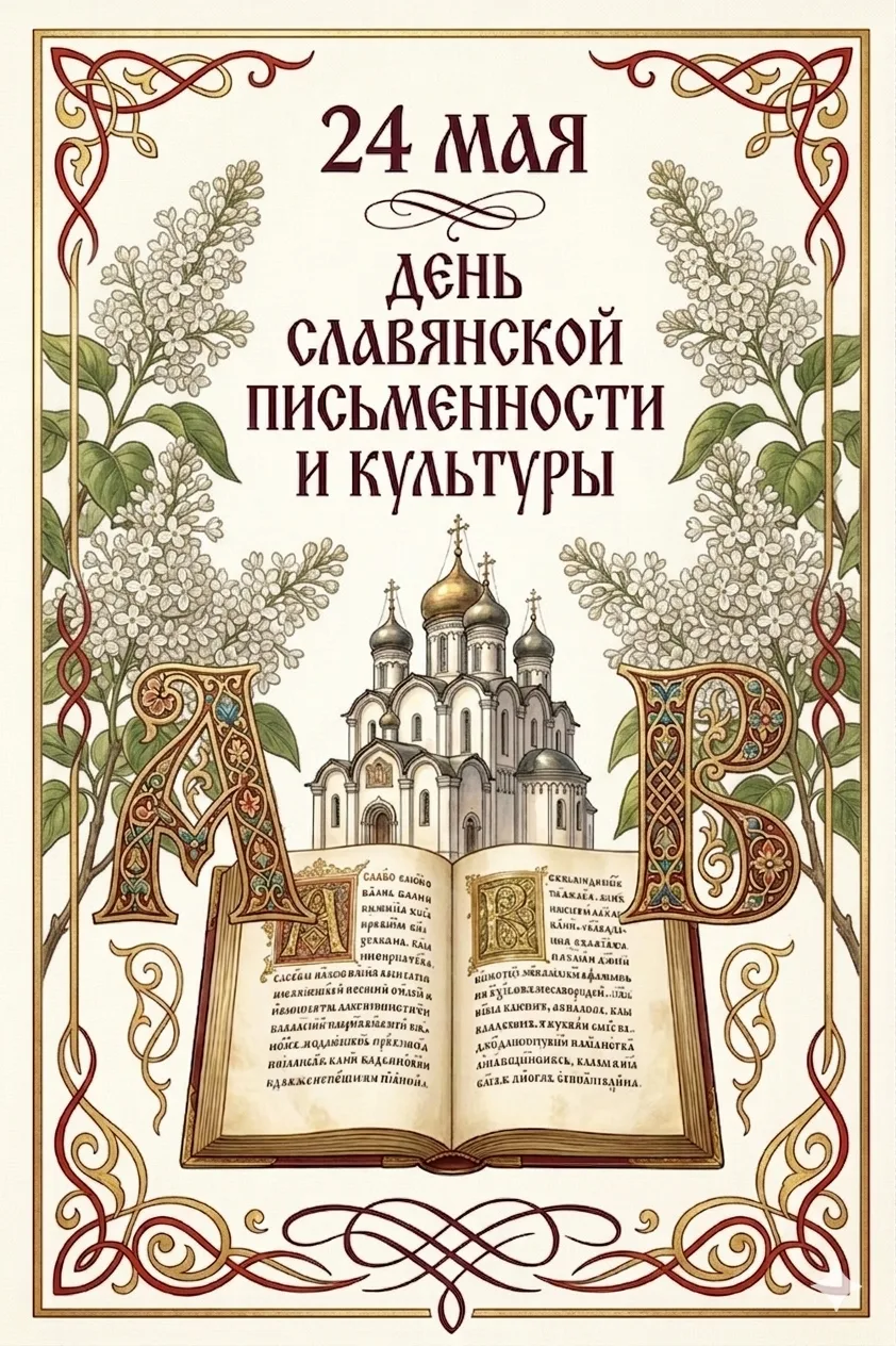 📚✨ С Днём славянской письменности и культуры!  Ежегодно 24 мая отмечается праздник, который возвраща