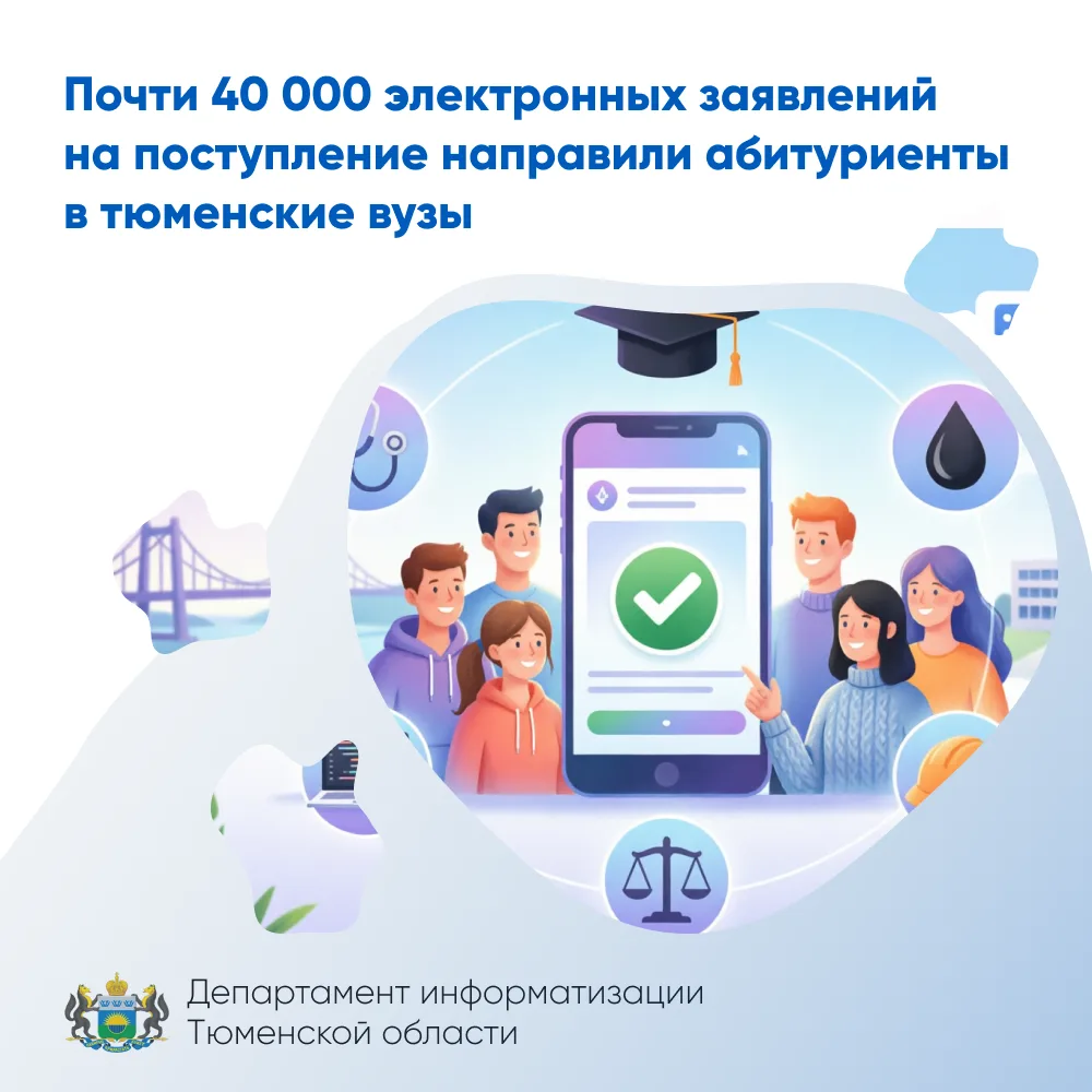 Почти 40 000 электронных заявлений на поступление направили абитуриенты в тюменские вузы

На Госуслу