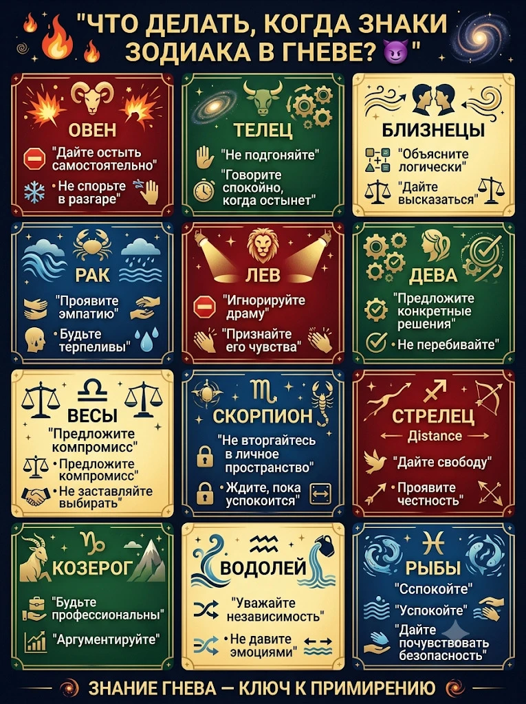 Что делать, когда знаки зодиака в гневе? 😈