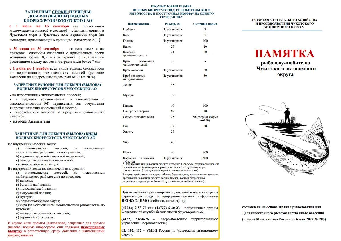 🐟 Памятка рыболову-любителю Чукотского автономного округа.

Информация в карточках ⬆