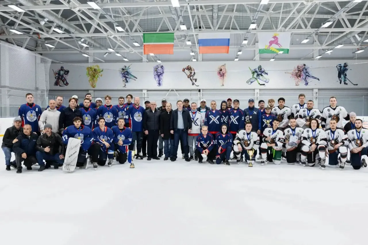 🏆Мужская команда по хоккею "Ночные волки" (Нурлат) - чемпионы турнира Любительской хок...