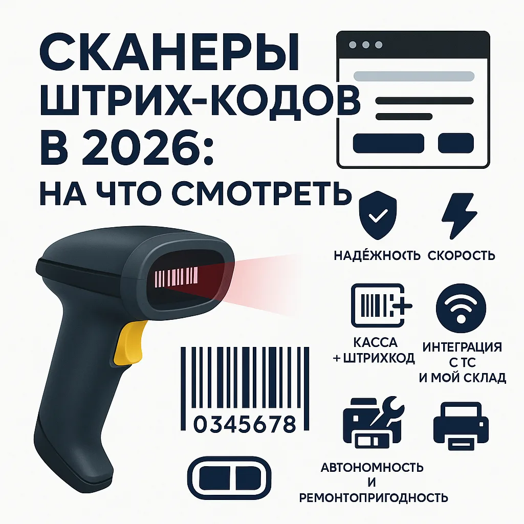 Сканеры штрих-кодов в 2026: на что смотреть
