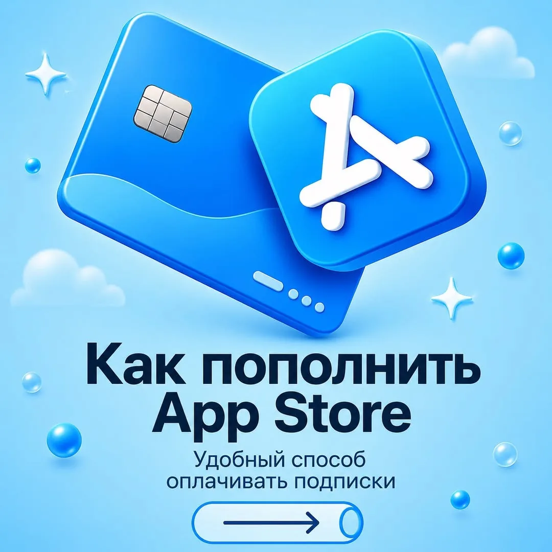 Нашли удобный способ оплачивать подписки и покупки в App Store 👀  Сохраняйте инструкцию — в карточка