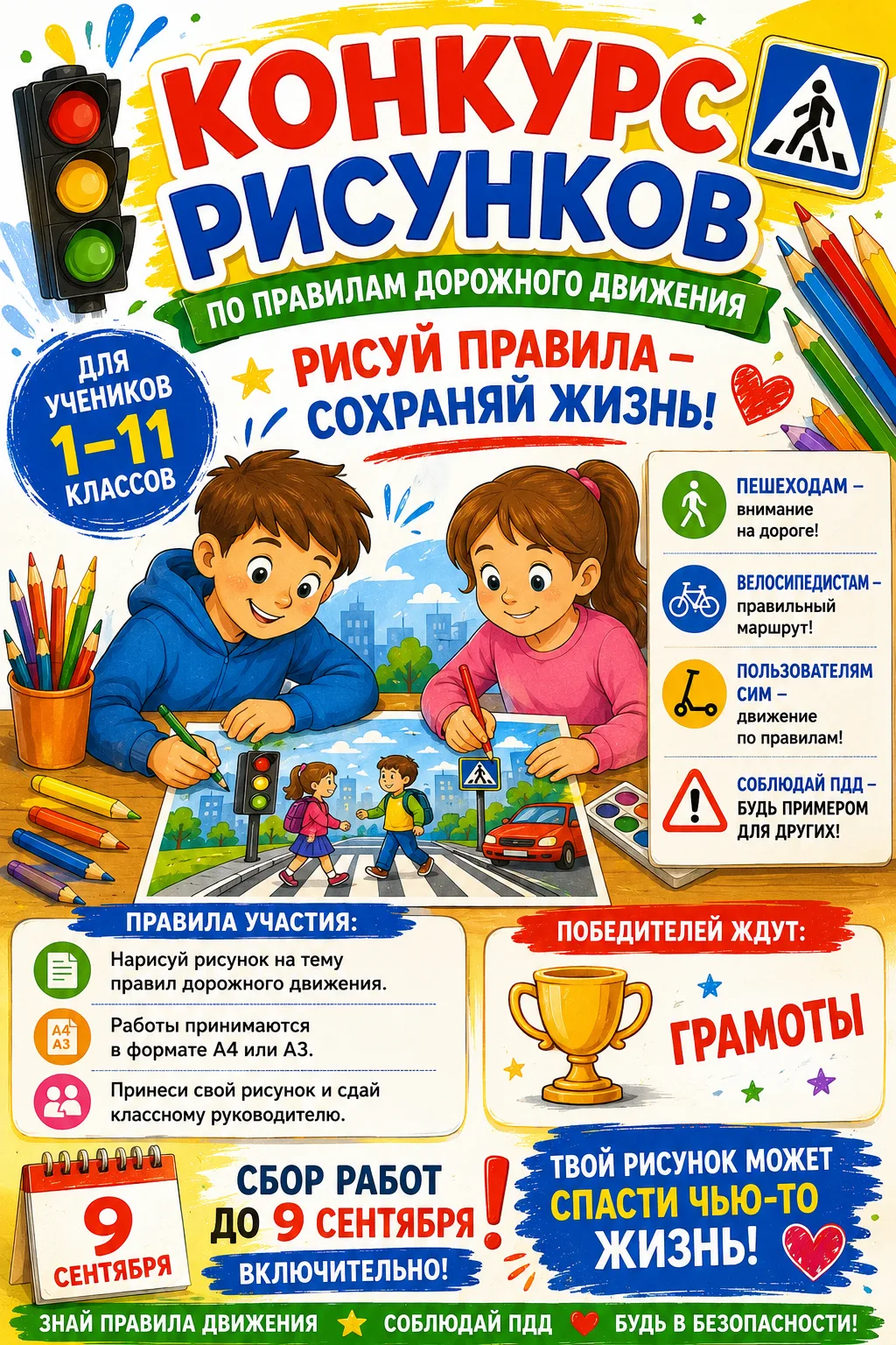 Внимание, ученики и их родители! 🚦