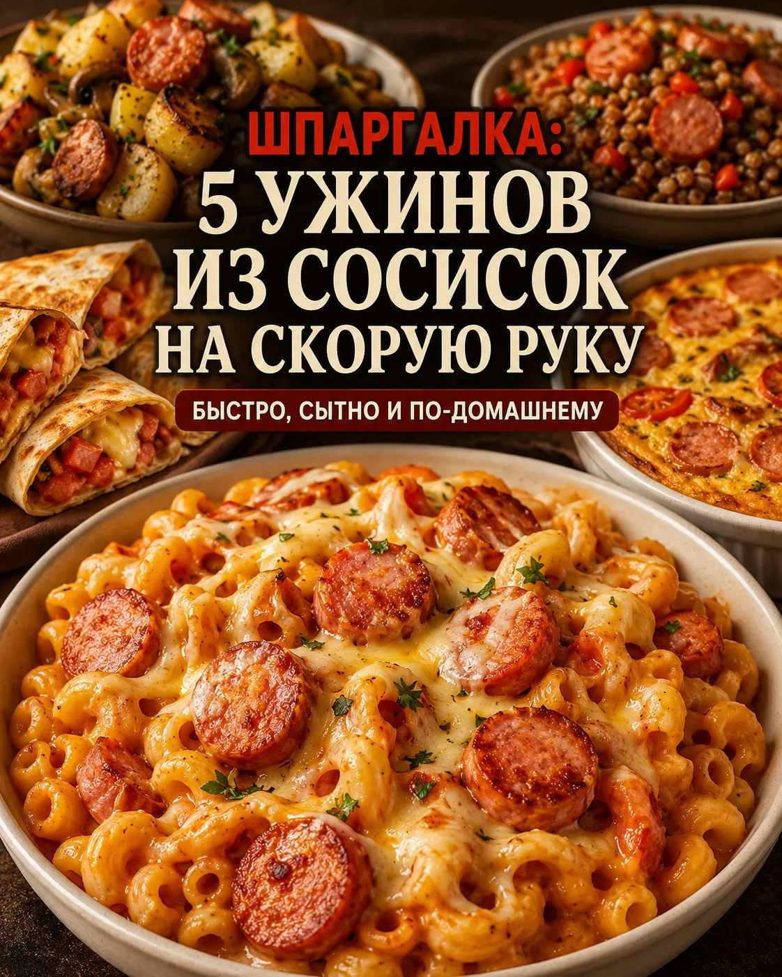 ШПАРГАЛКА: 5 УЖИНОВ ИЗ СОСИСОК НА СКОРУЮ РУКУ 🫖