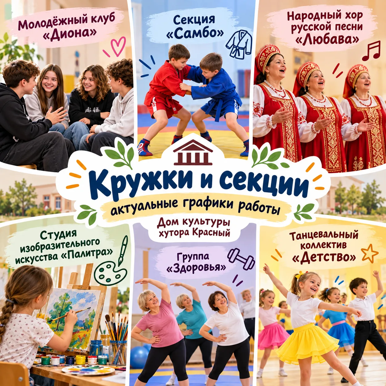На доске объявлений у Дома культуры хутора Красный разместили актуальные графики работы.