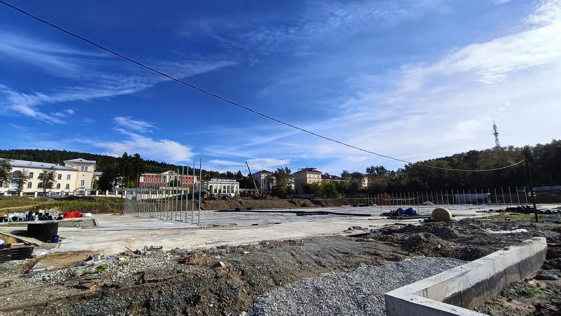 На Центральном стадионе идет обустройство амфитеатра