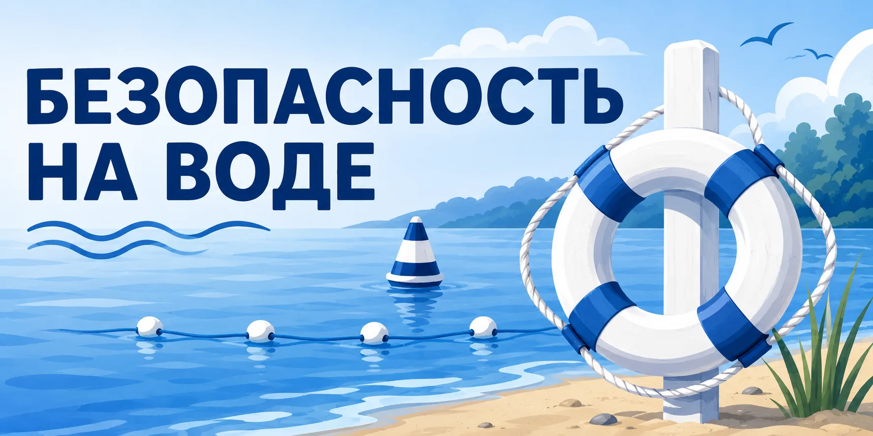 Безопасность на воде 🌊

Каждое лето в хорошую погоду мы спешим к водоемам, чтобы позагорать, искупа