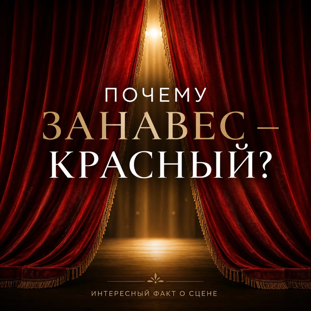 🎭 Почему театральный занавес чаще всего красный?
