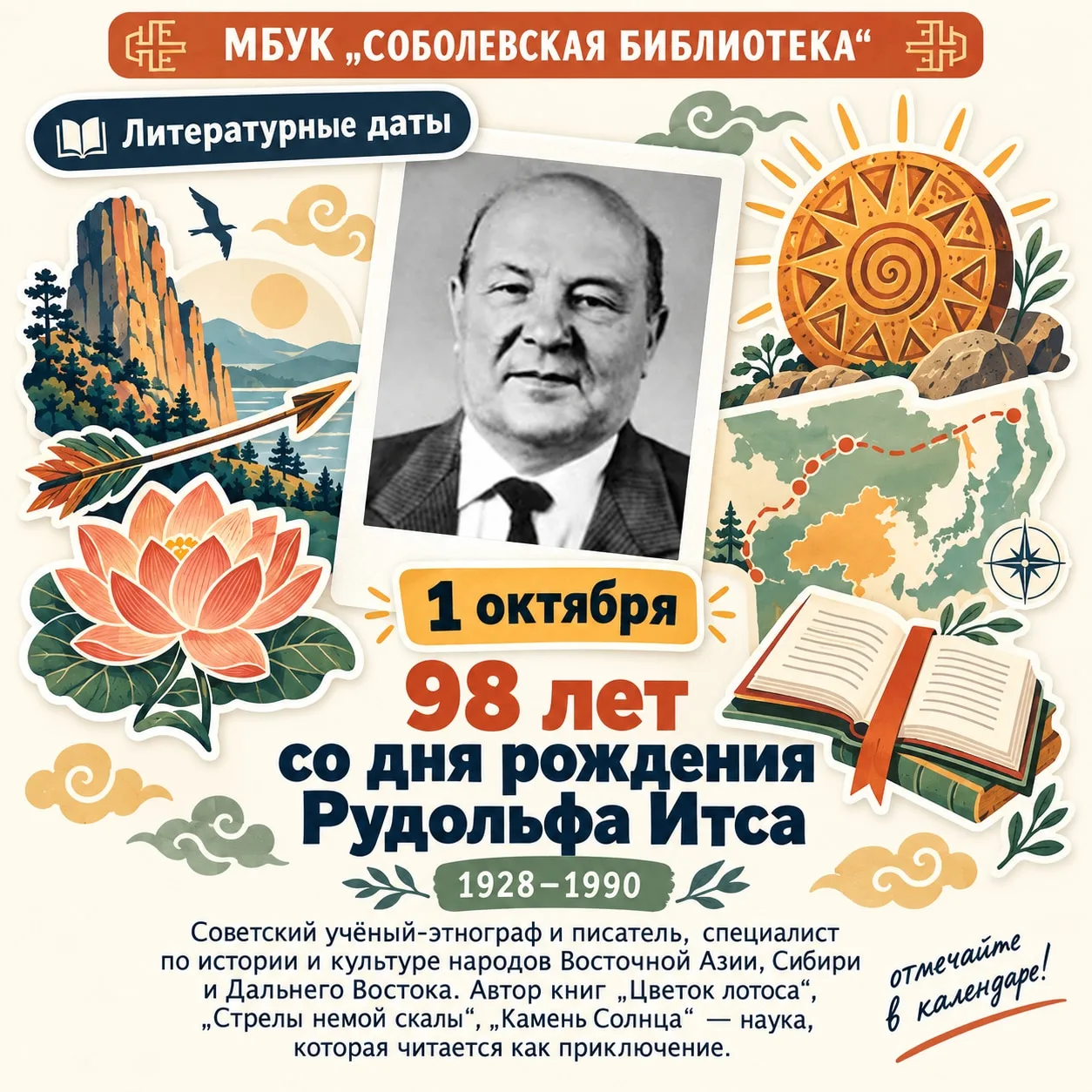 1 октября – день рождения Рудольфа Фердинандовича Итса (1928–1990) 🏔️📖В этот день мы ...