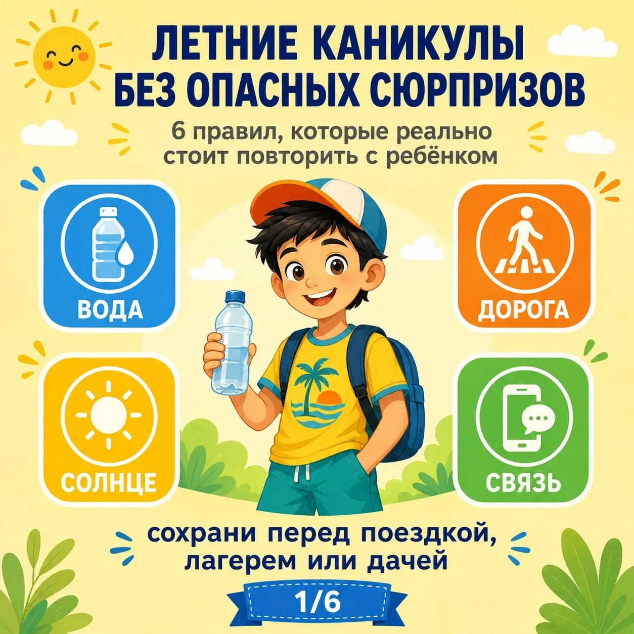 ☀️ Летние каникулы — время для радости, игр и новых открытий. Чтобы они прошли без трев...