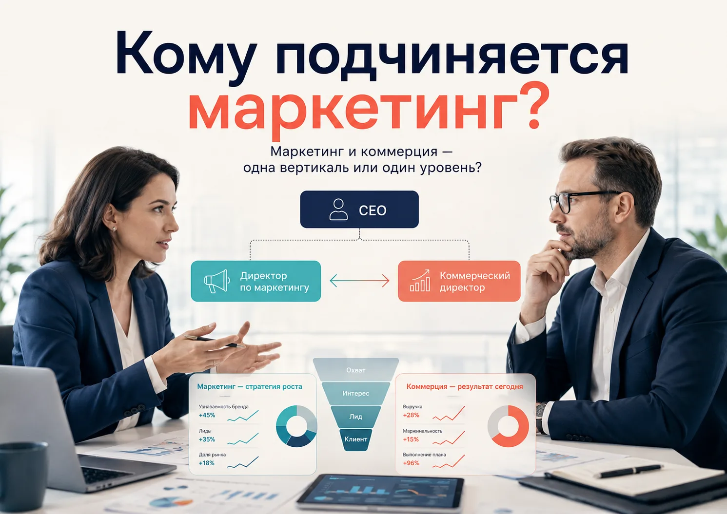 Должен ли директор по маркетингу подчиняться коммерческому директору? 😮👨‍💻

❗️Моё непопулярное мн