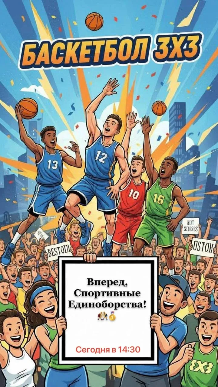 🏀 Напоминаем о главном спортивном событии дня.