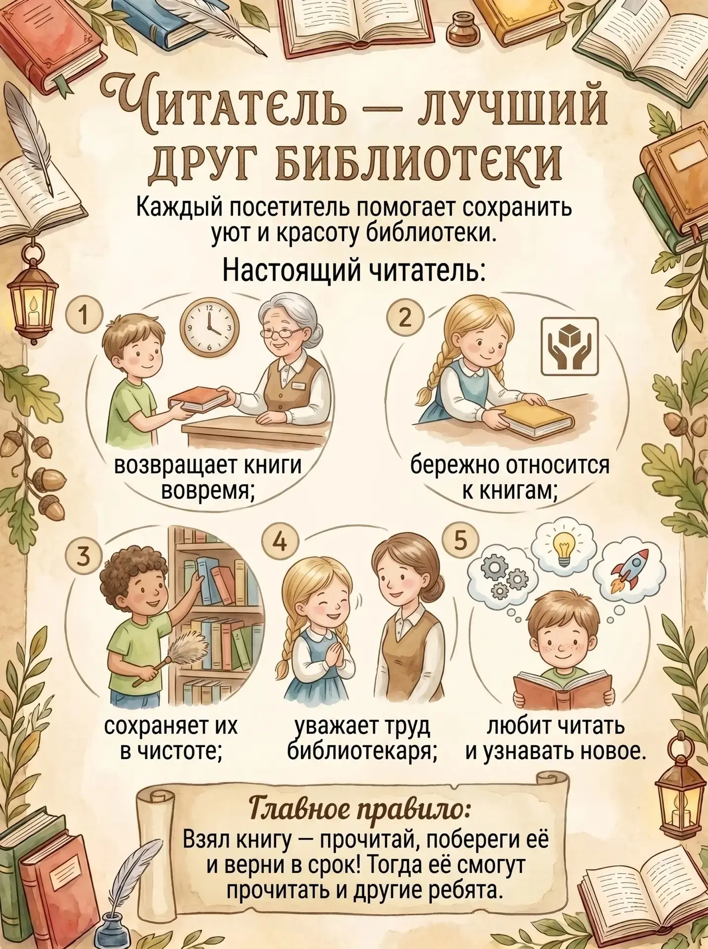 Как правильно вести себя в библиотеке: секреты настоящих книголюбов! 📚🤫