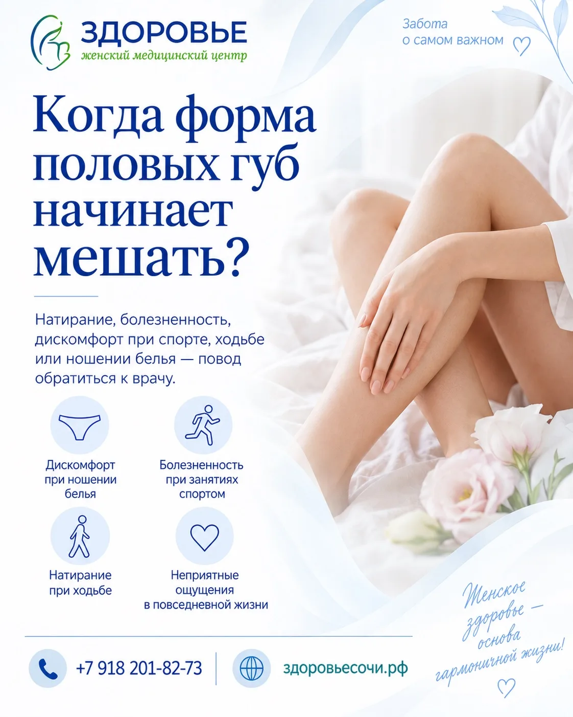 Когда форма половых губ начинает мешать?