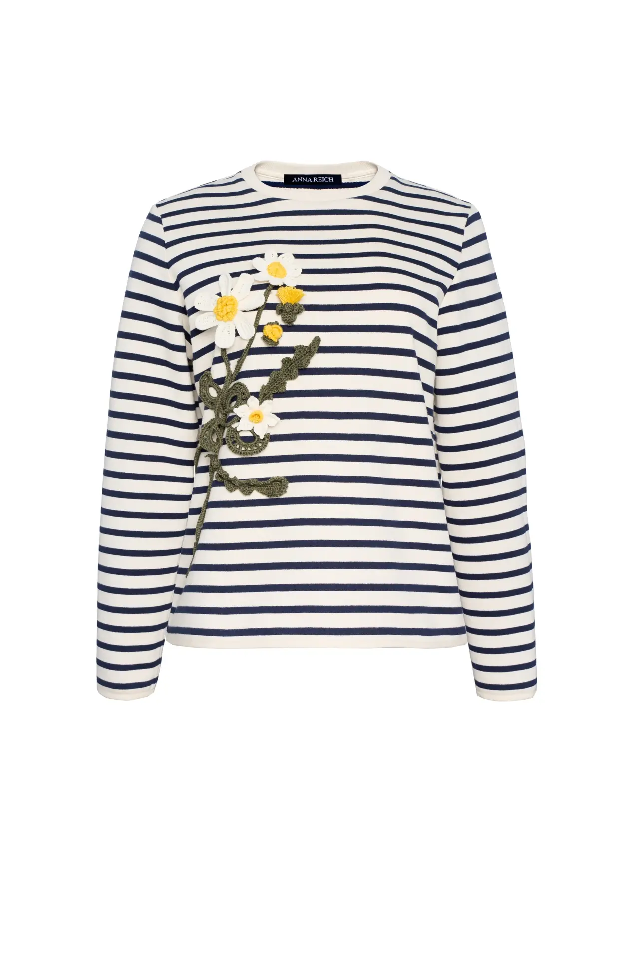 Тельняшка с нарциссами и ромашками из 100% хлопка 🌼🌿