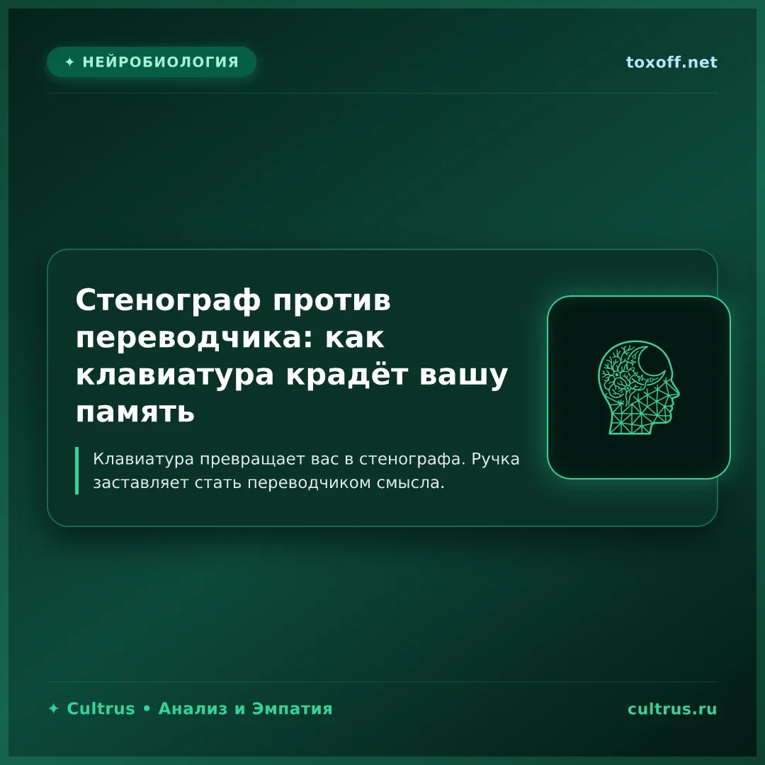Клавиатура делает из нас стенографов, ручка — переводчиков