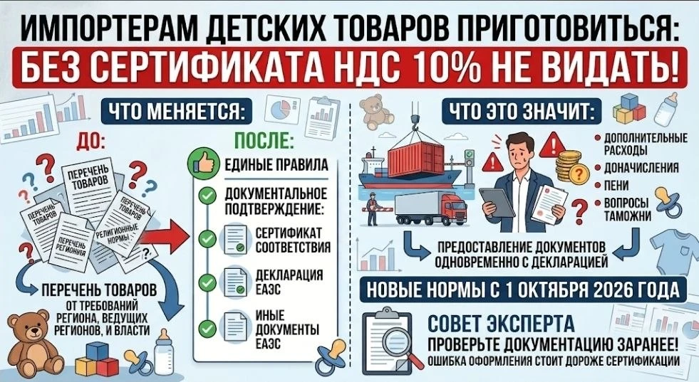 🚨 ИМПОРТЕРАМ ДЕТСКИХ ТОВАРОВ ПРИГОТОВИТЬСЯ: БЕЗ СЕРТИФИКАТА НДС 10% НЕ ВИДАТЬ

Коллеги, пока все об