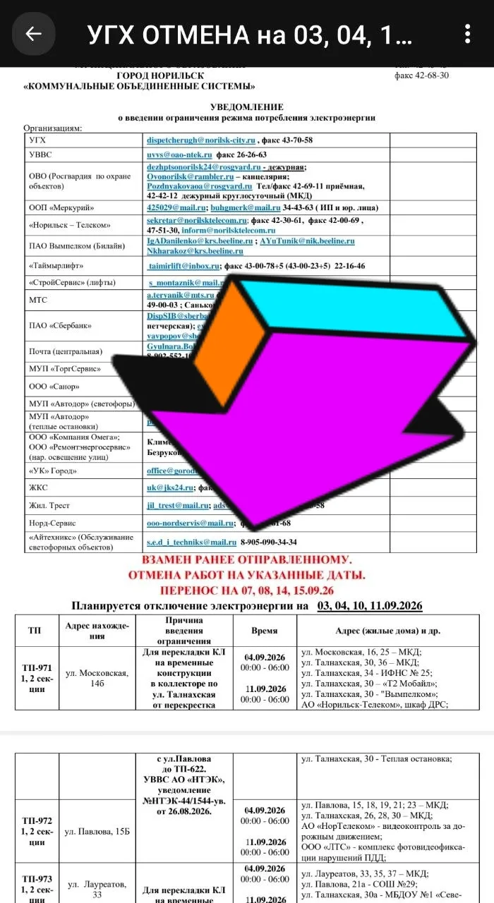 ❌Отключение 4 и 11 отменяется