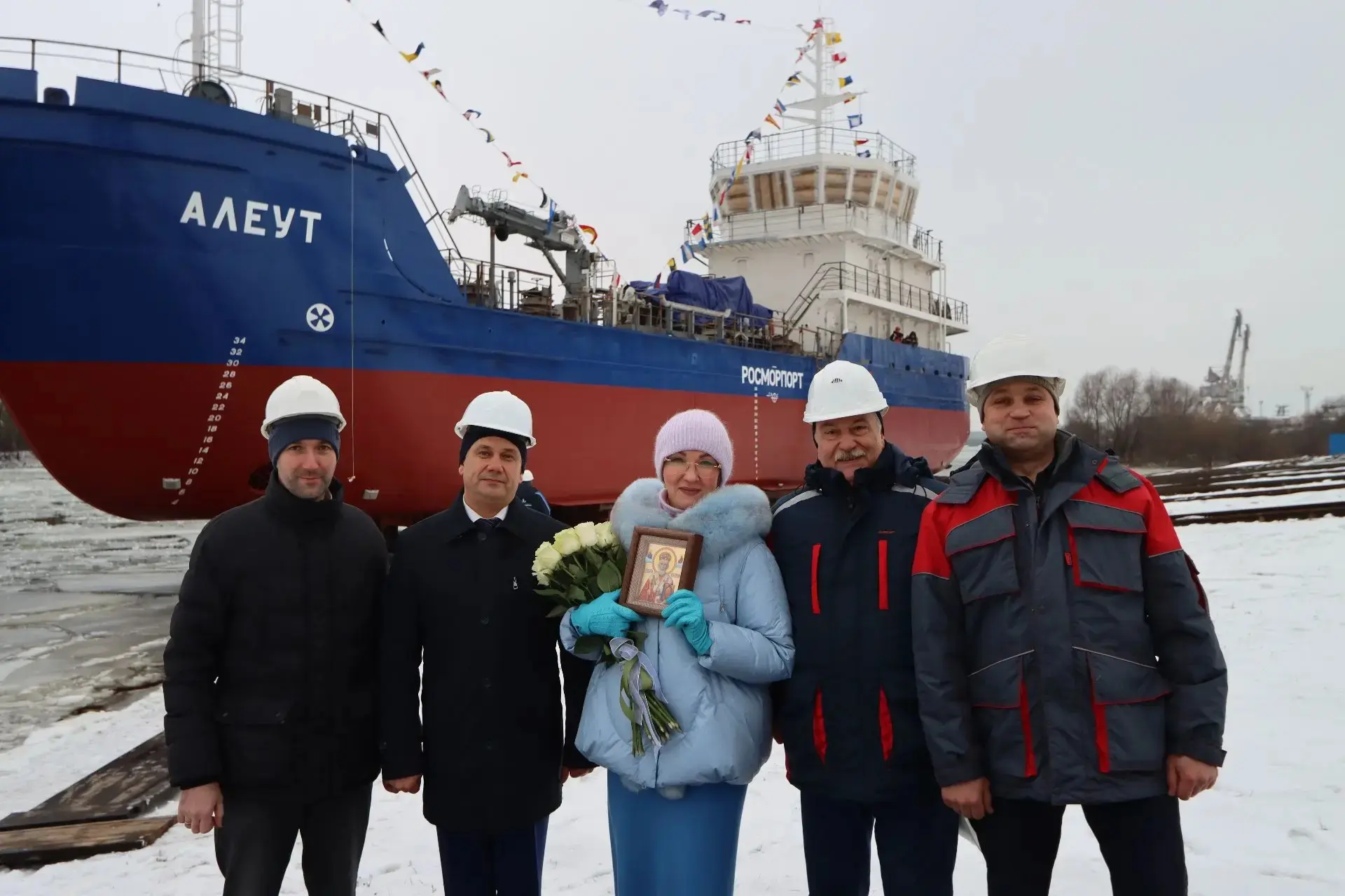 🚤Третье экологическое судно проекта RST38 – сборщик льяльных вод «Алеут» – спущен на воду. Судно сег