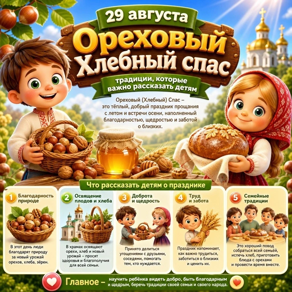 ✨ 29 августа — Ореховый и Хлебный Спас
