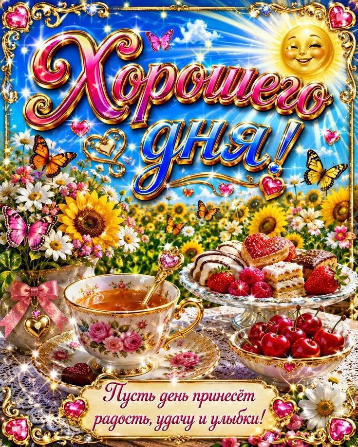 Замечательного денёчка! Хорошего настроения! 🌞🌷