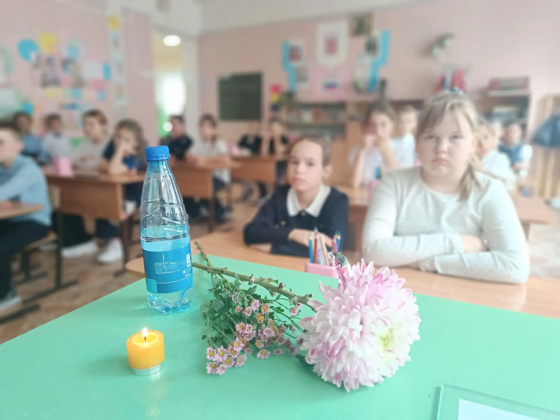 В  школе (здание Журавна) прошёл урок памяти, посвящённый трагедии в Беслане.