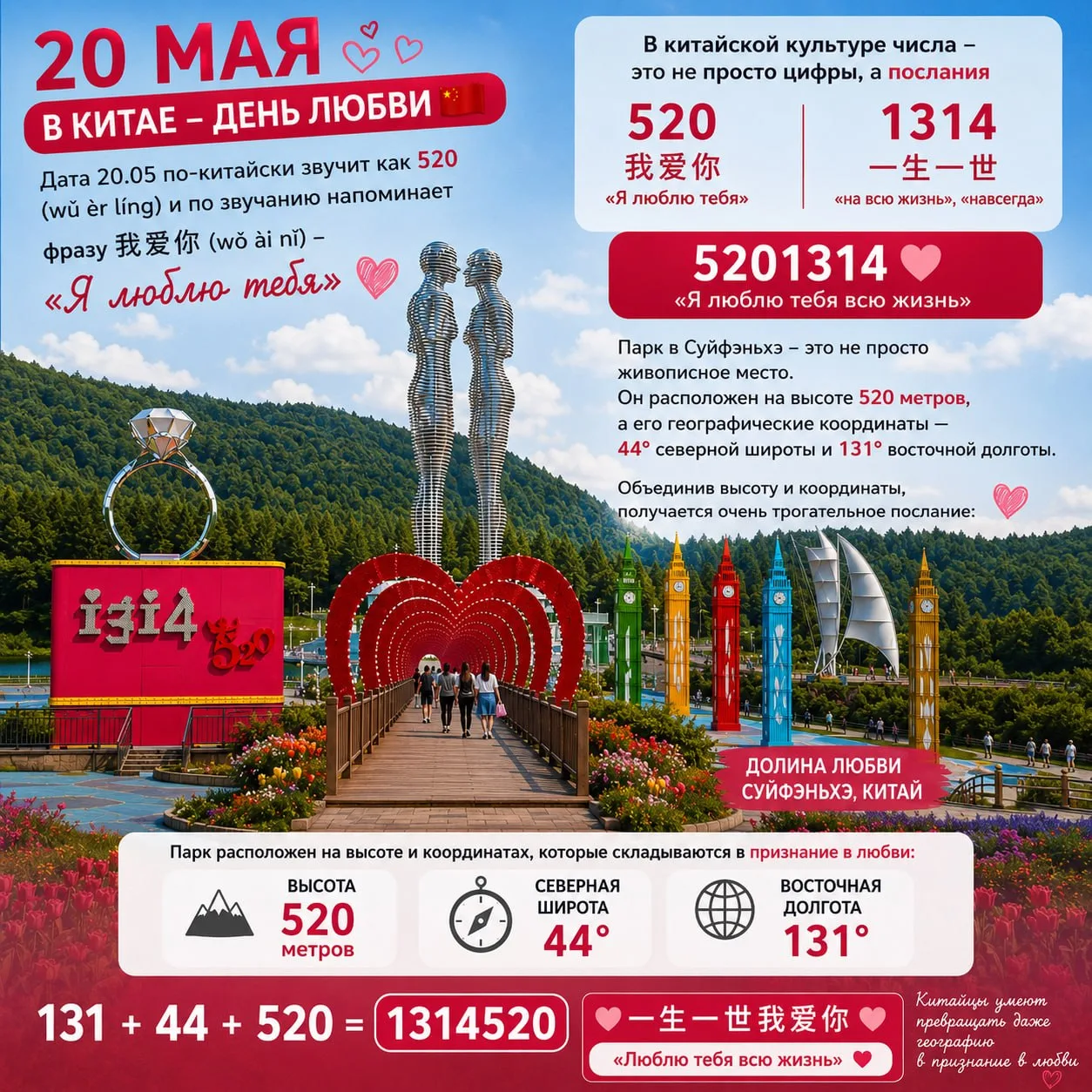 ❤️ 20 мая в Китае — день любви и красивых символов