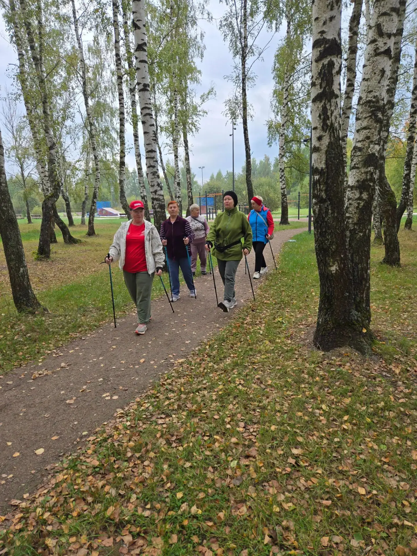 🌞В г. Белоозерский прошло занятие по Скандинавской ходьбе!🌞