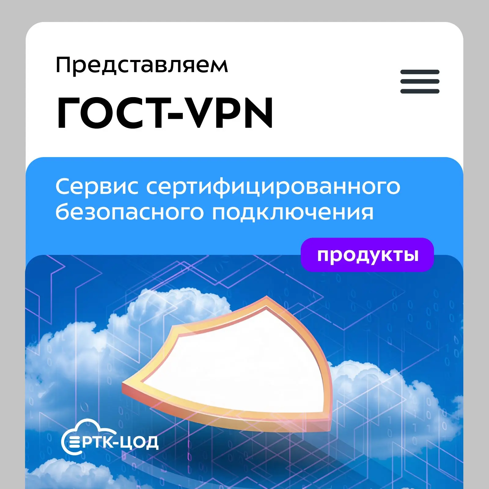 🛡️ Мы запустили сервис сертифицированного безопасного подключения ГОСТ-VPN, который обеспечит допол
