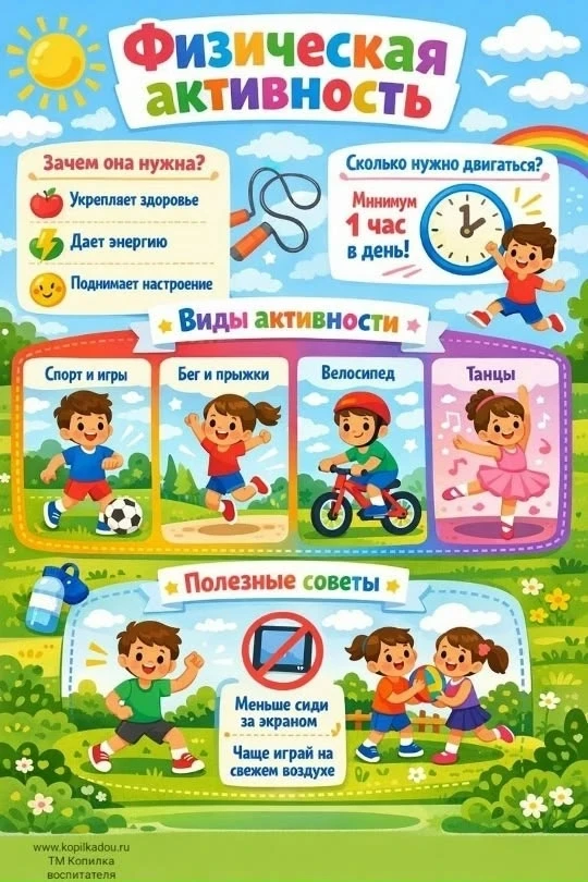 Наш день начинается с зарядки ! ☀️
Кто зарядку делает — тот здоровым растет!