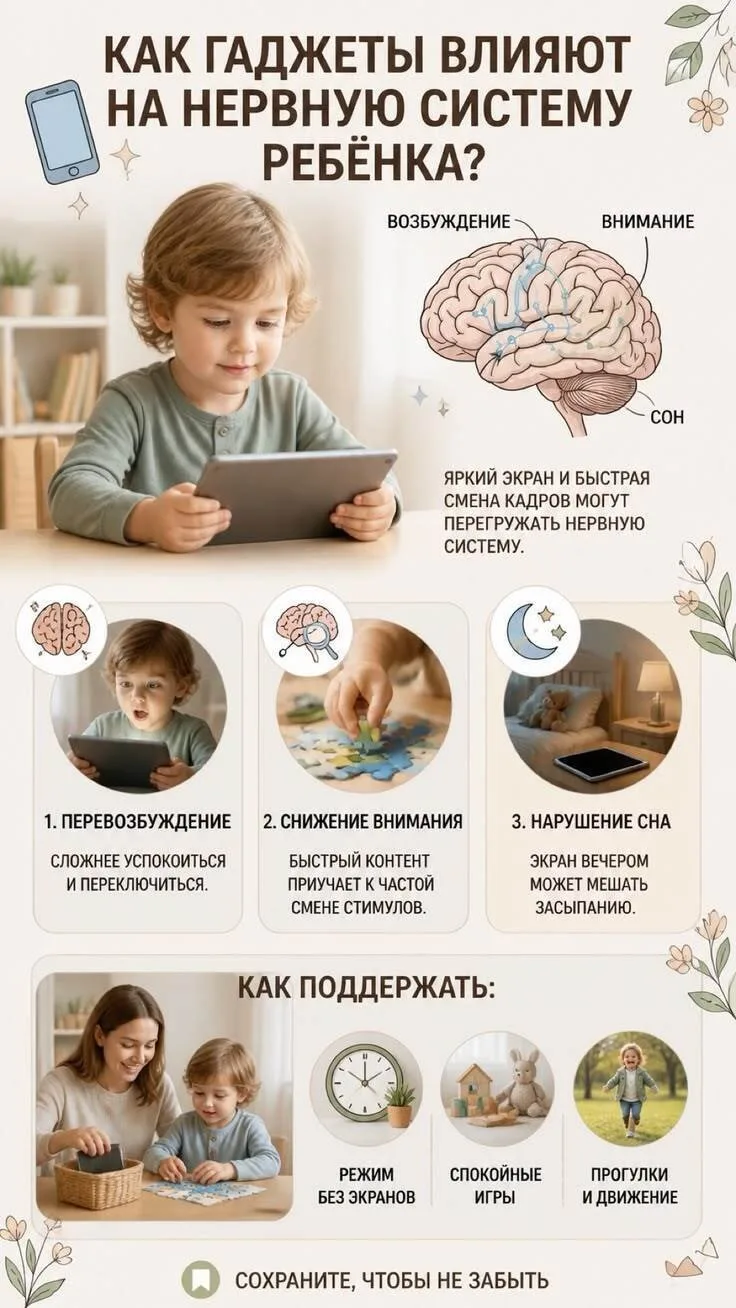 Как гаджеты влияют на нервную систему ребенка?