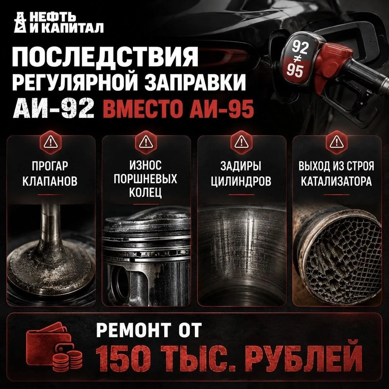 ​​⛽️ Что будет если залить 92-й бензин вместо 95-го?