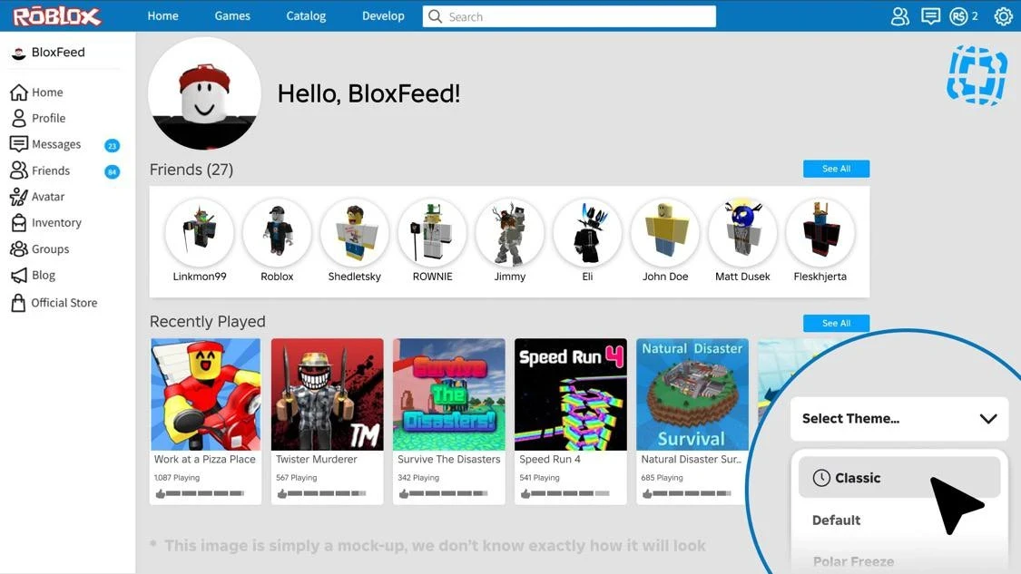 В Roblox скоро появится возможность вернуть классический интерфейс. В файлах игры нашли...