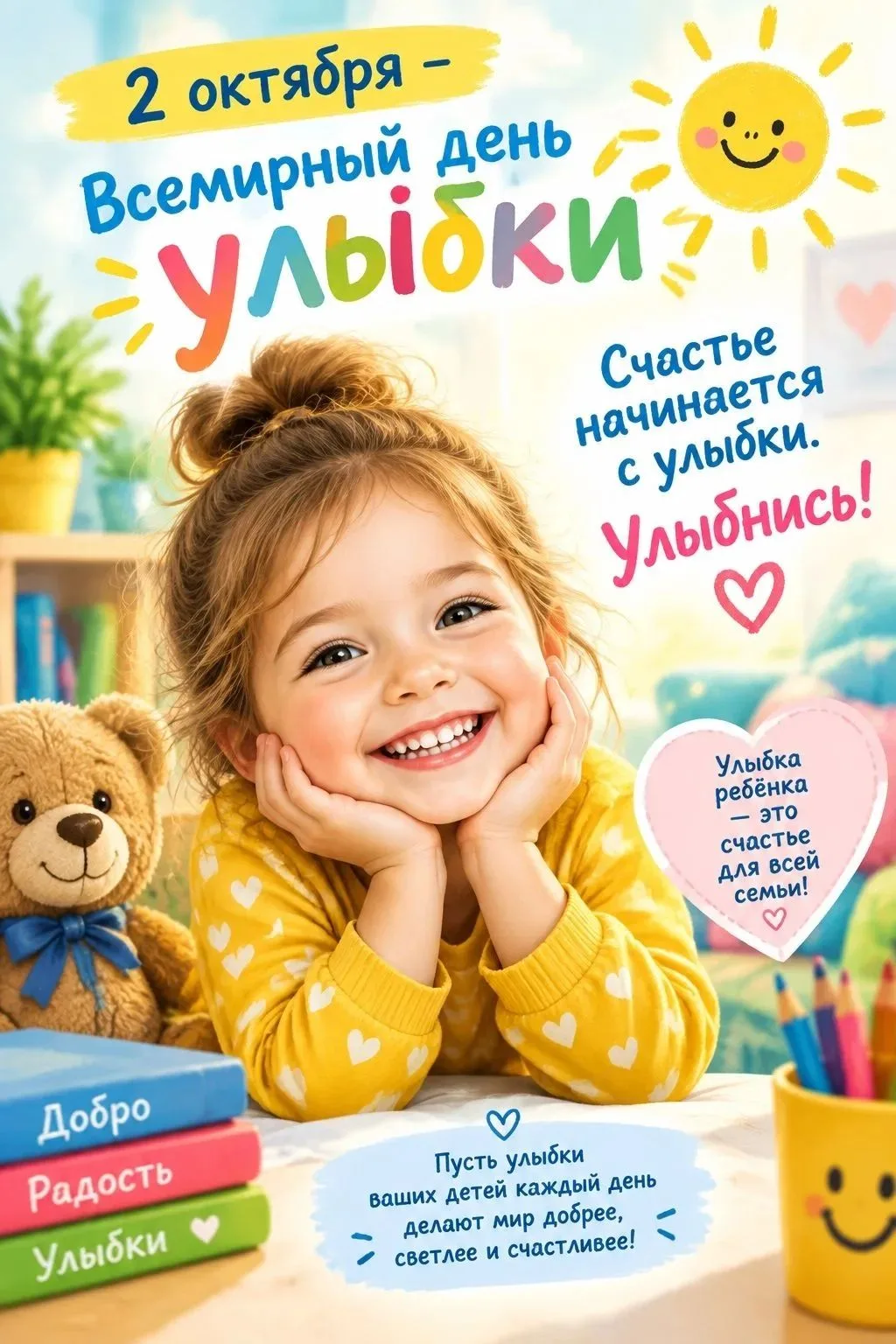 2 октября - Всемирный день улыбки!  😃