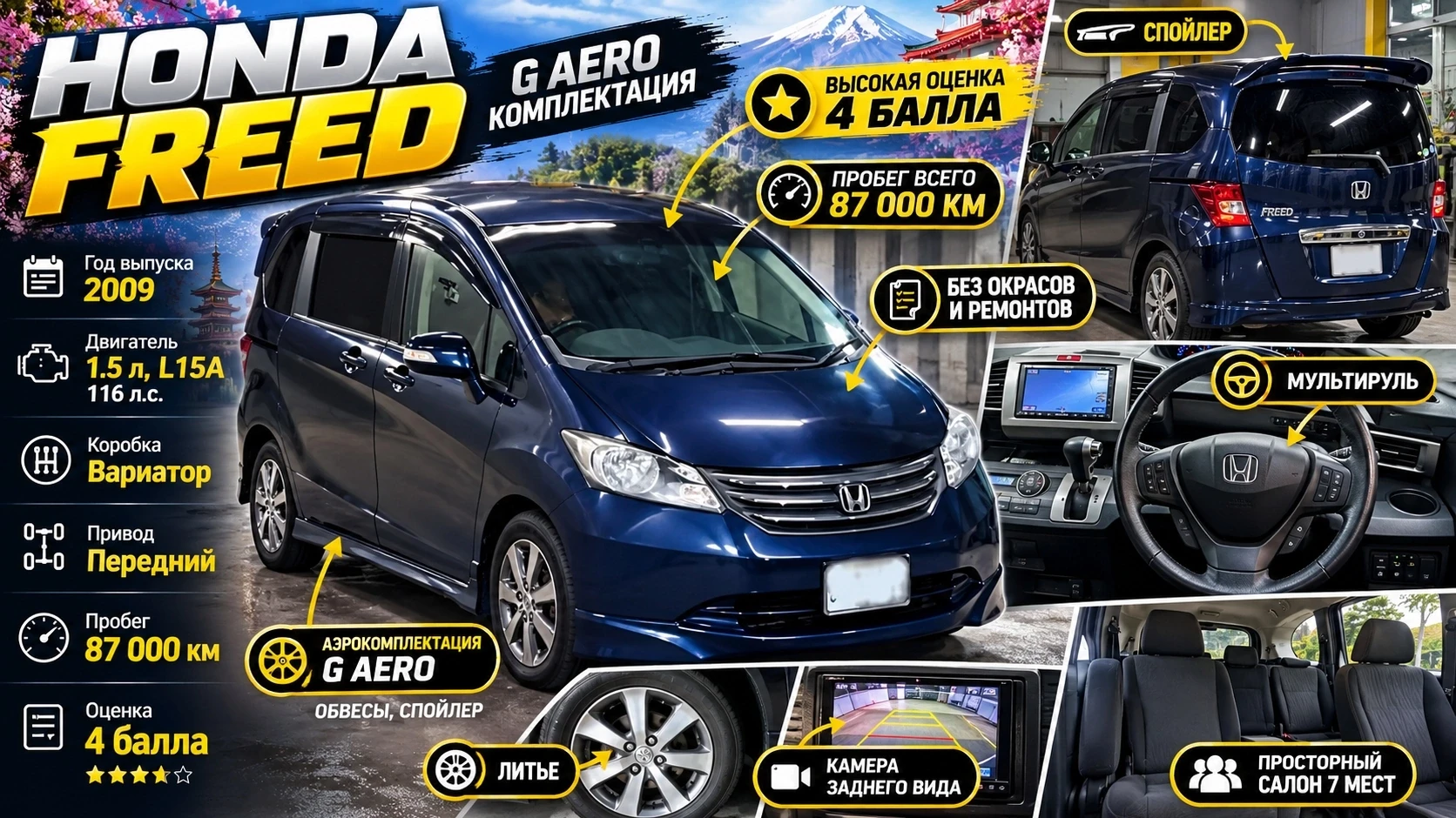 🔥03.10.2026 для нашего клиента был куплен - HONDA FREED G AERO❗