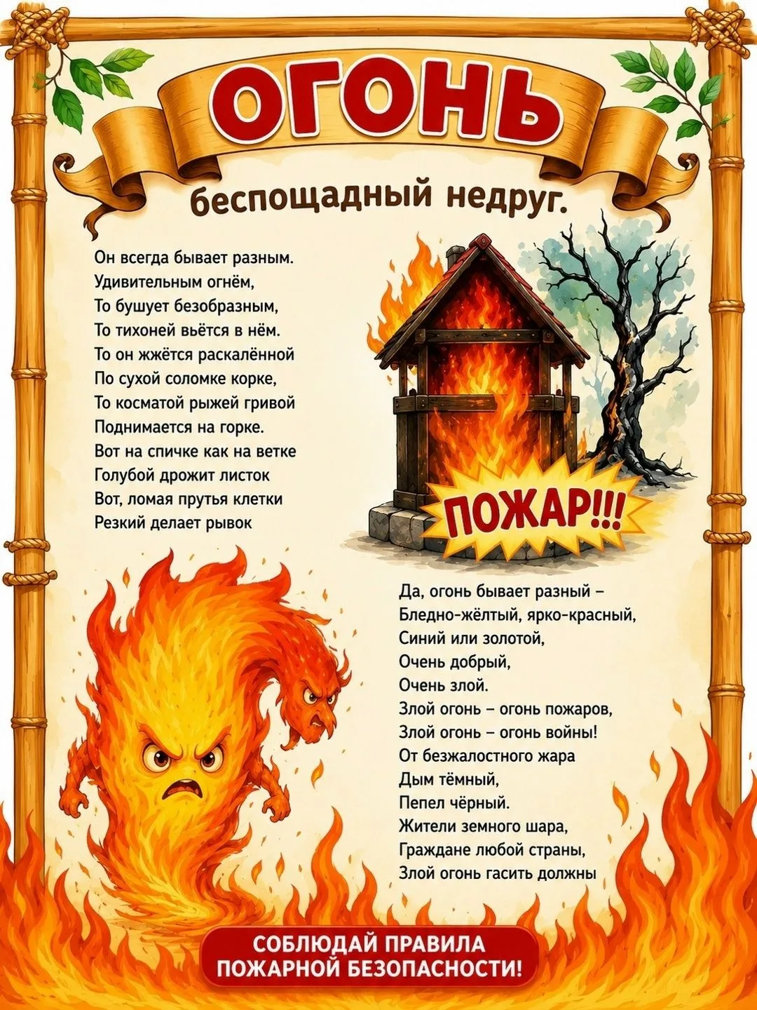 Завтра в нашем детском саду — пройдет день пожарной безопасности!