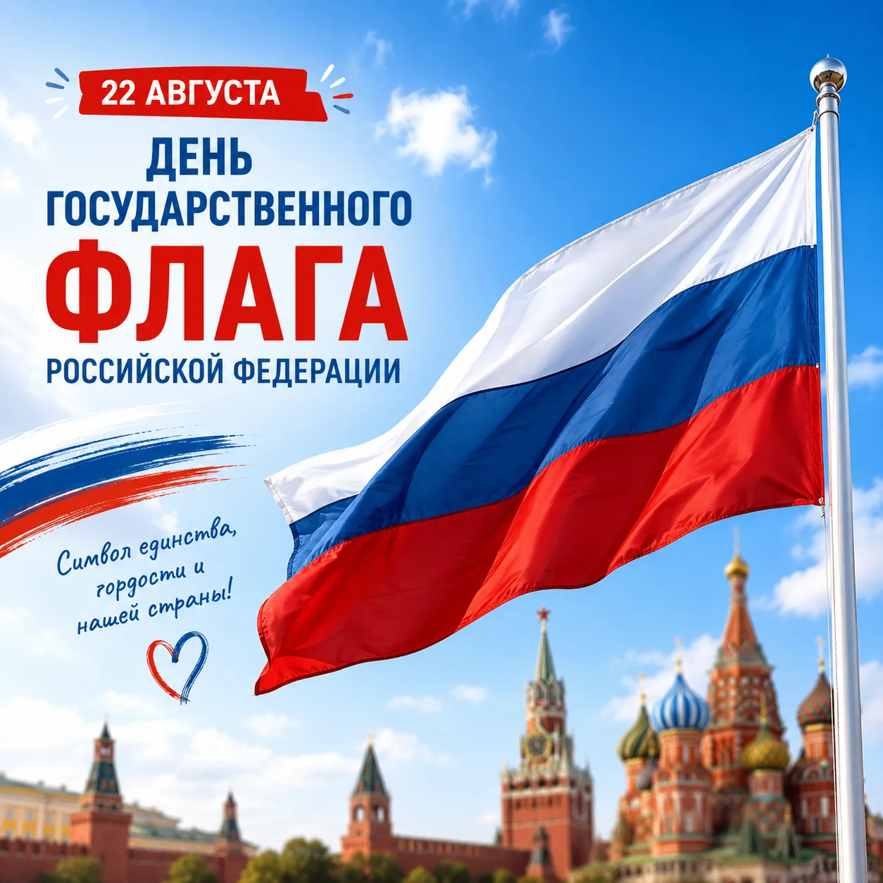 🇷🇺 22 августа — День Государственного флага Российской Федерации