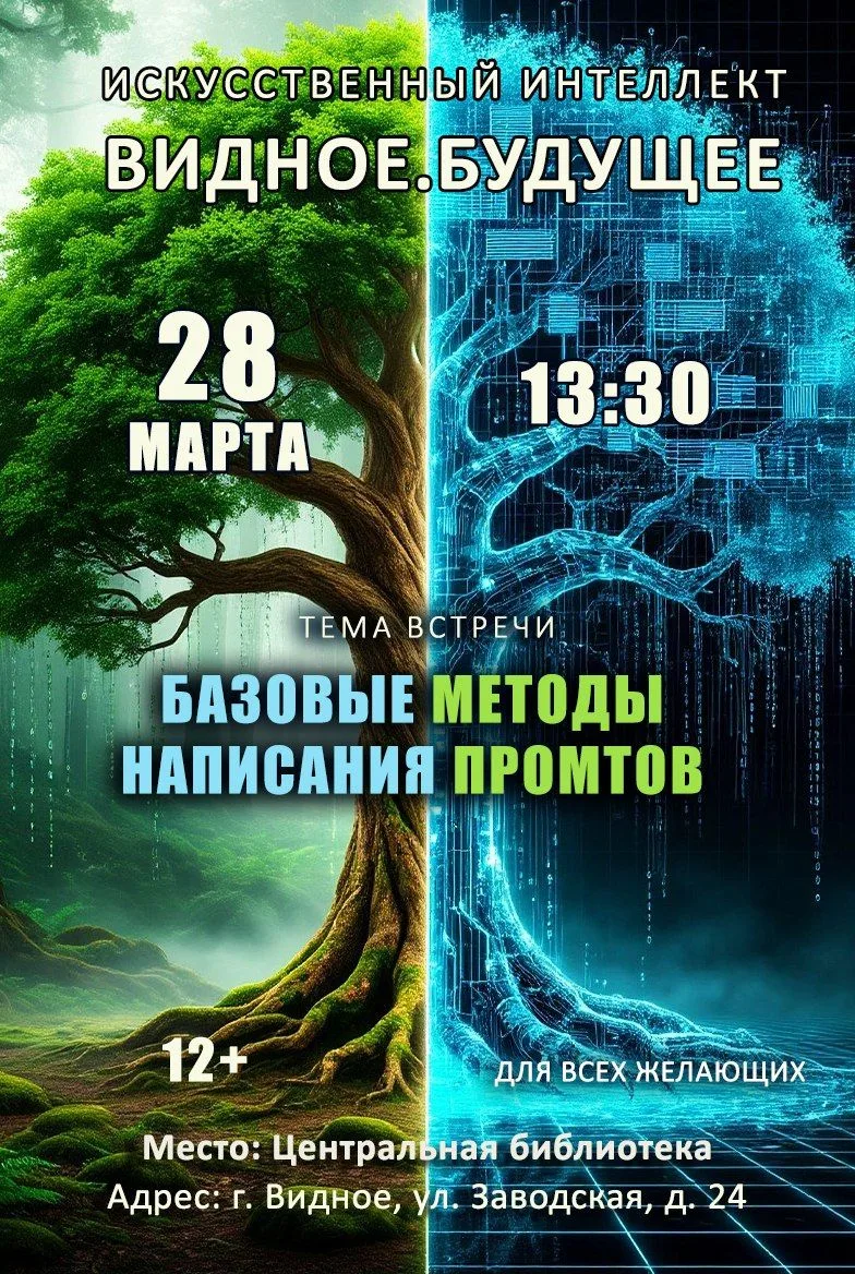 В Видновской библиотеке бесплатно научат работать с искусственным интеллектом  В Центральной библиот