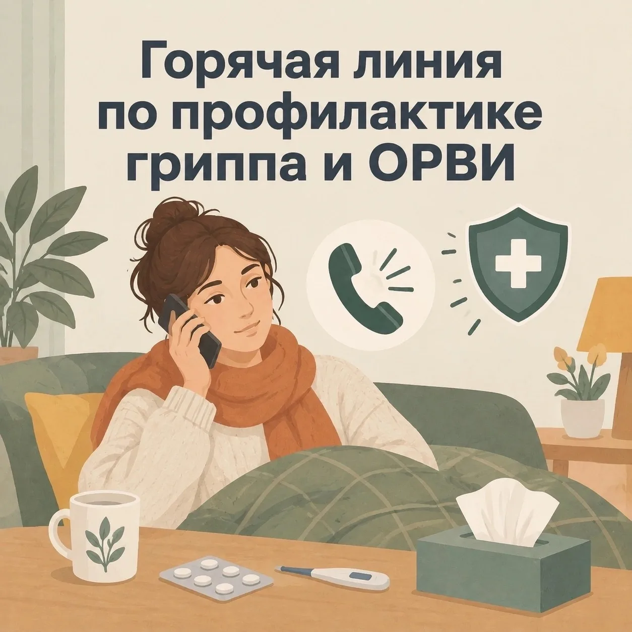 Начала работу горячая линия по вопросам профилактики гриппа и ОРВИ