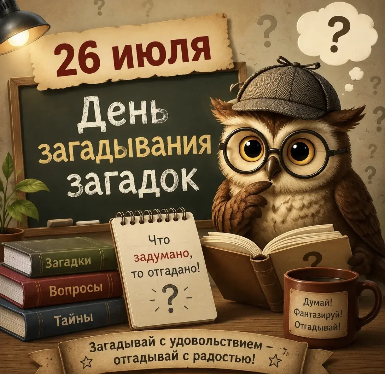 😊Сегодня в календаре неофициальных праздников особенная дата — День загадывания загадок. И это не п