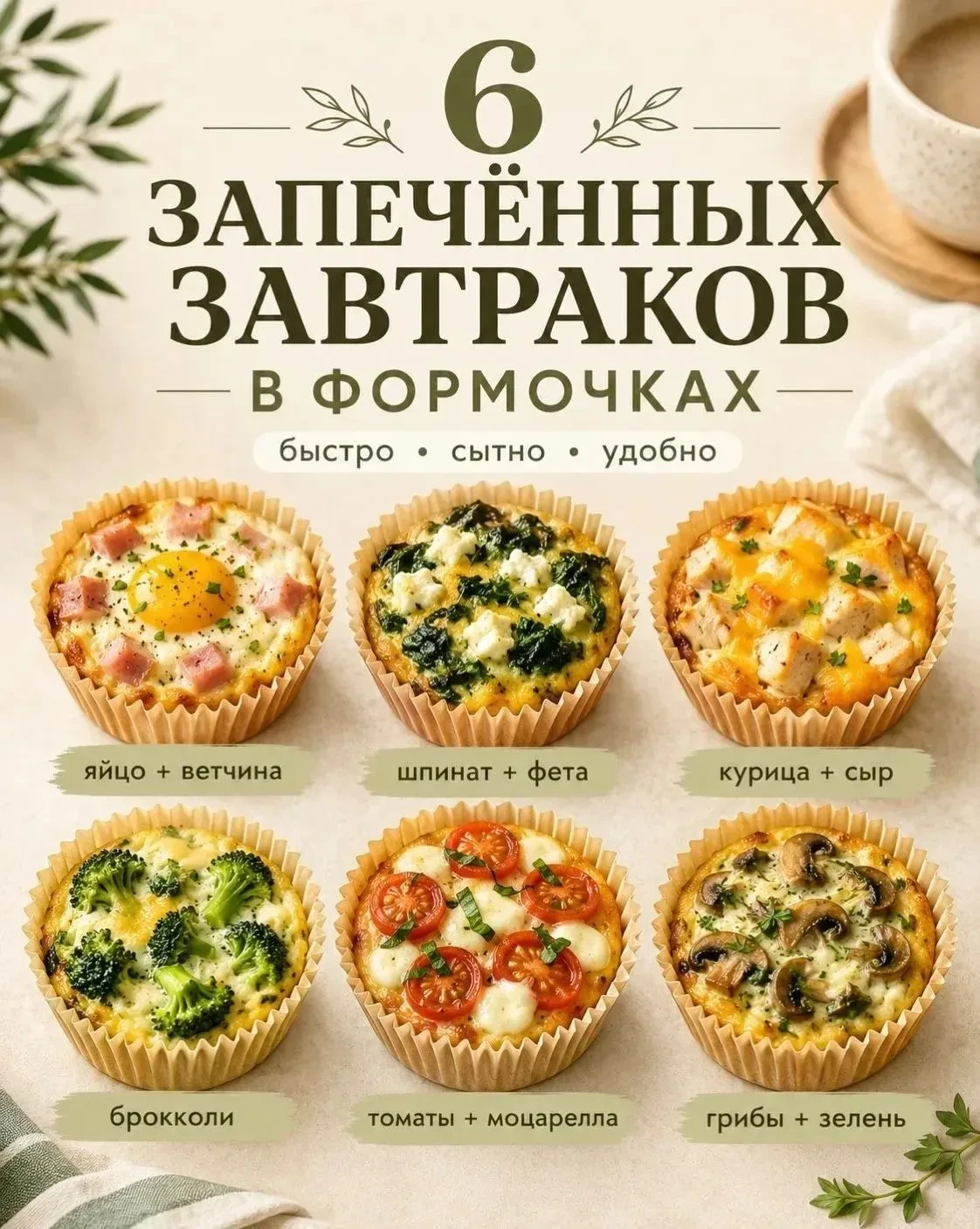 🍳 Идея для завтрака на несколько дней