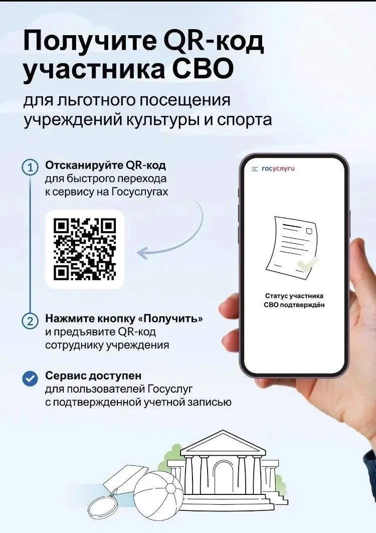 Новый цифровой сервис «QR-код для подтверждения статуса участника СВО»