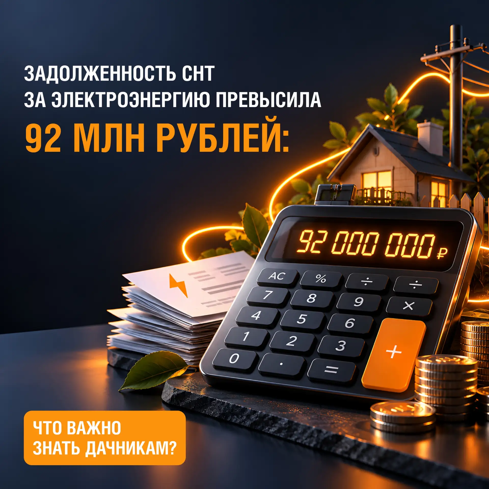 🔊 «Башэлектросбыт» напоминает: перед закрытием дачного сезона важно своевременно рассч...